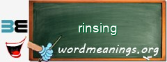 WordMeaning blackboard for rinsing